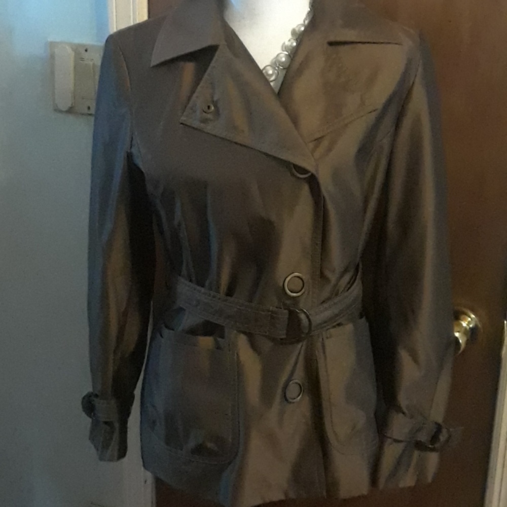 Brown Gallery Trench Coat, size PS